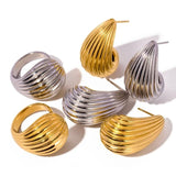 SEASHELLS RING SILVER WATER - VELOWE