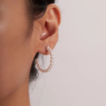 PEARLS HOOPS EARRINGS - VELOWE