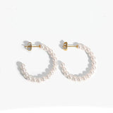 PEARLS HOOPS EARRINGS - VELOWE