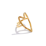 ITZEL HEART RING 18K PVD GOLD VELOWE