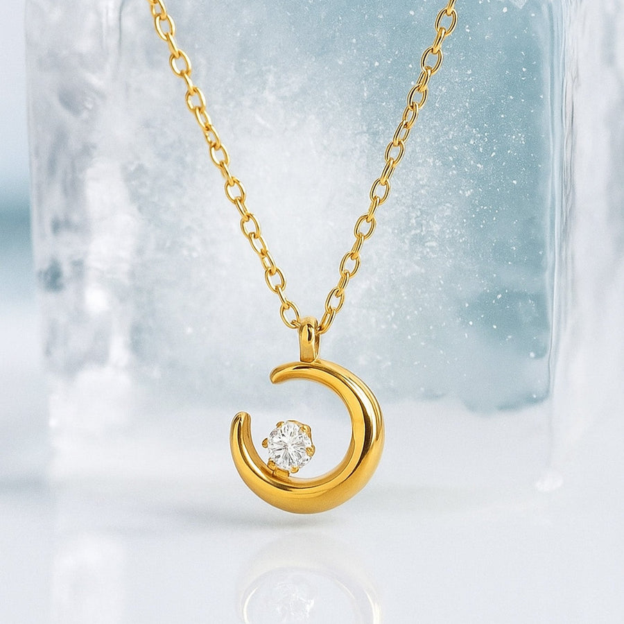MOONY NECKLACE WATERPROOF 18K GOLD