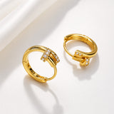 NAIL MINI HOOPS | 18K GOLD WATERPROOF EARRINGS