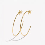 STAR HOOPS EARRINGS - VELOWE