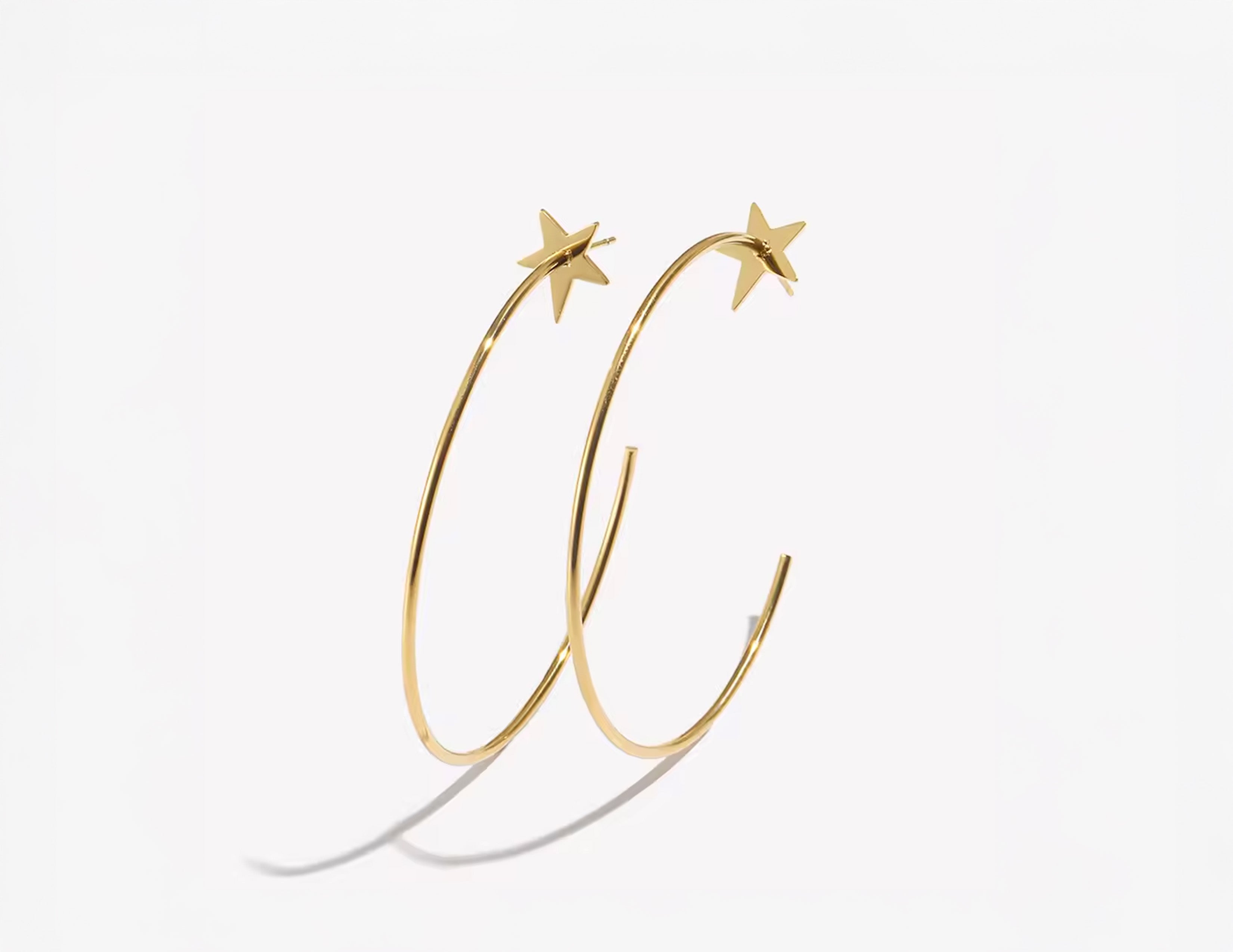 STAR HOOPS EARRINGS - VELOWE