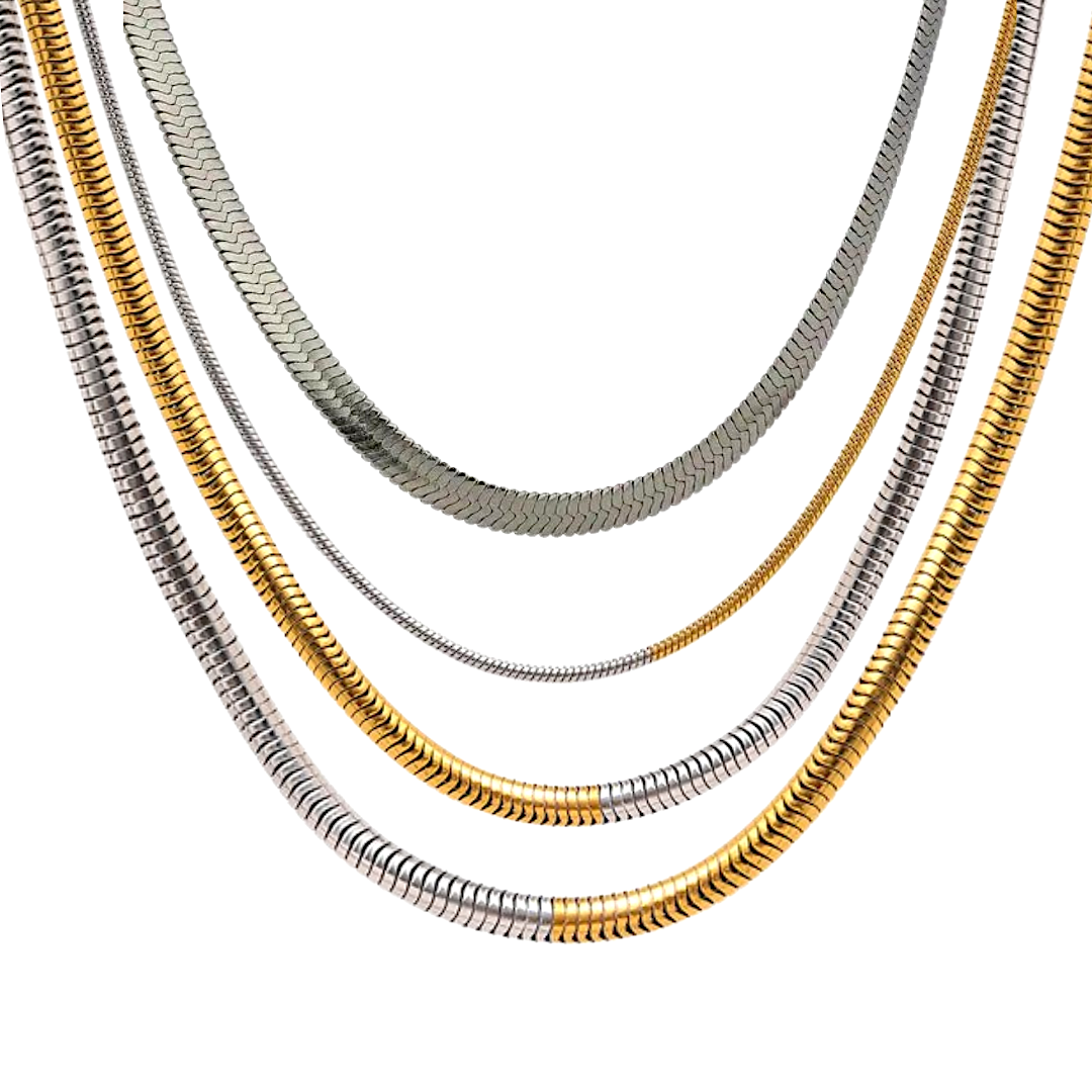 RELLY GOLDVER NECKLACE LAYERED SETS - VELOWE