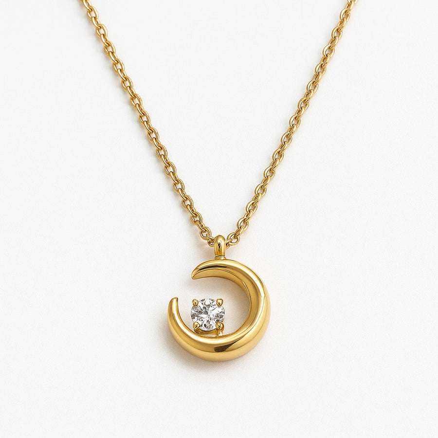 MOONY NECKLACE WATERPROOF 18K GOLD