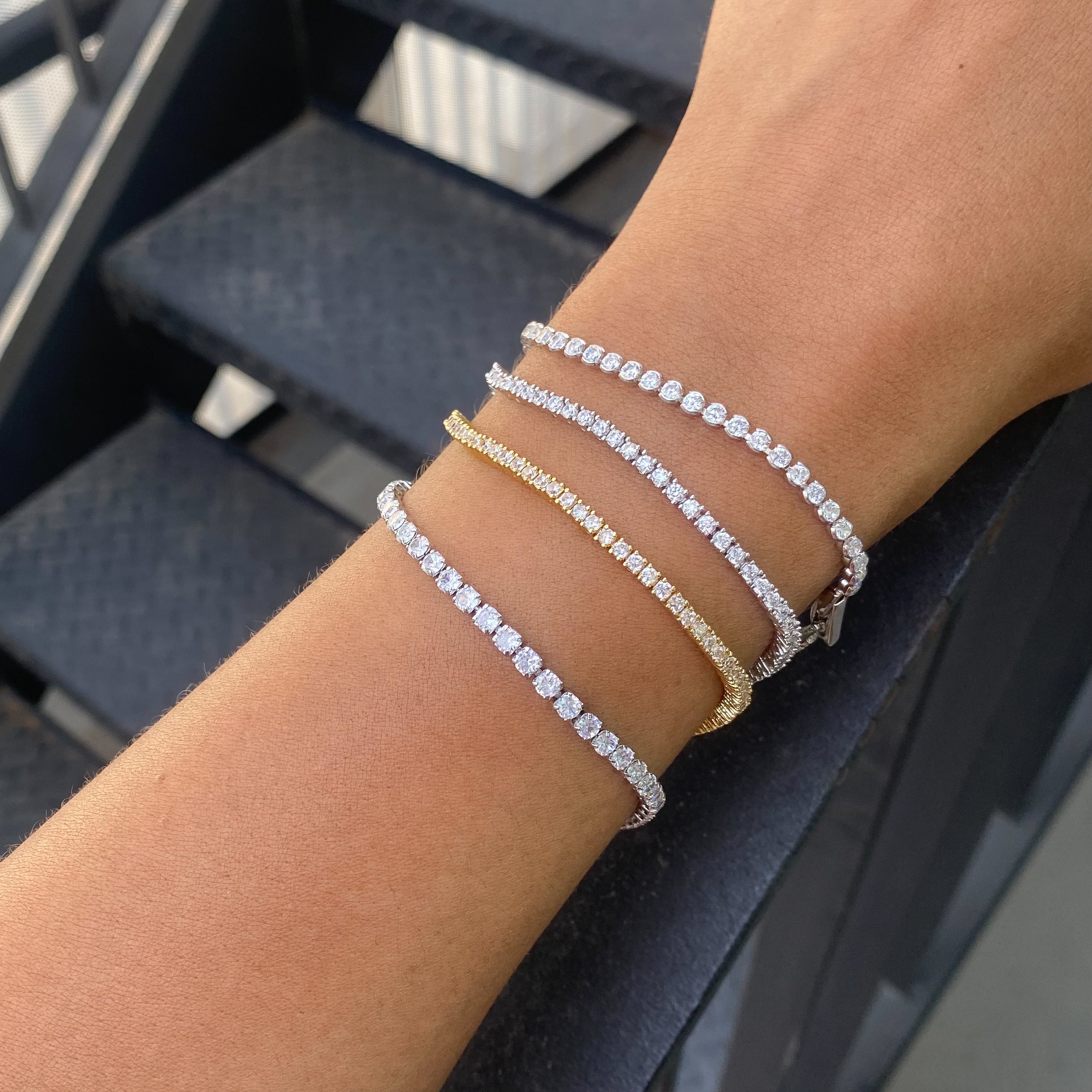 SUSI TENNIS BRACELET, WHITE CZ - VELOWE