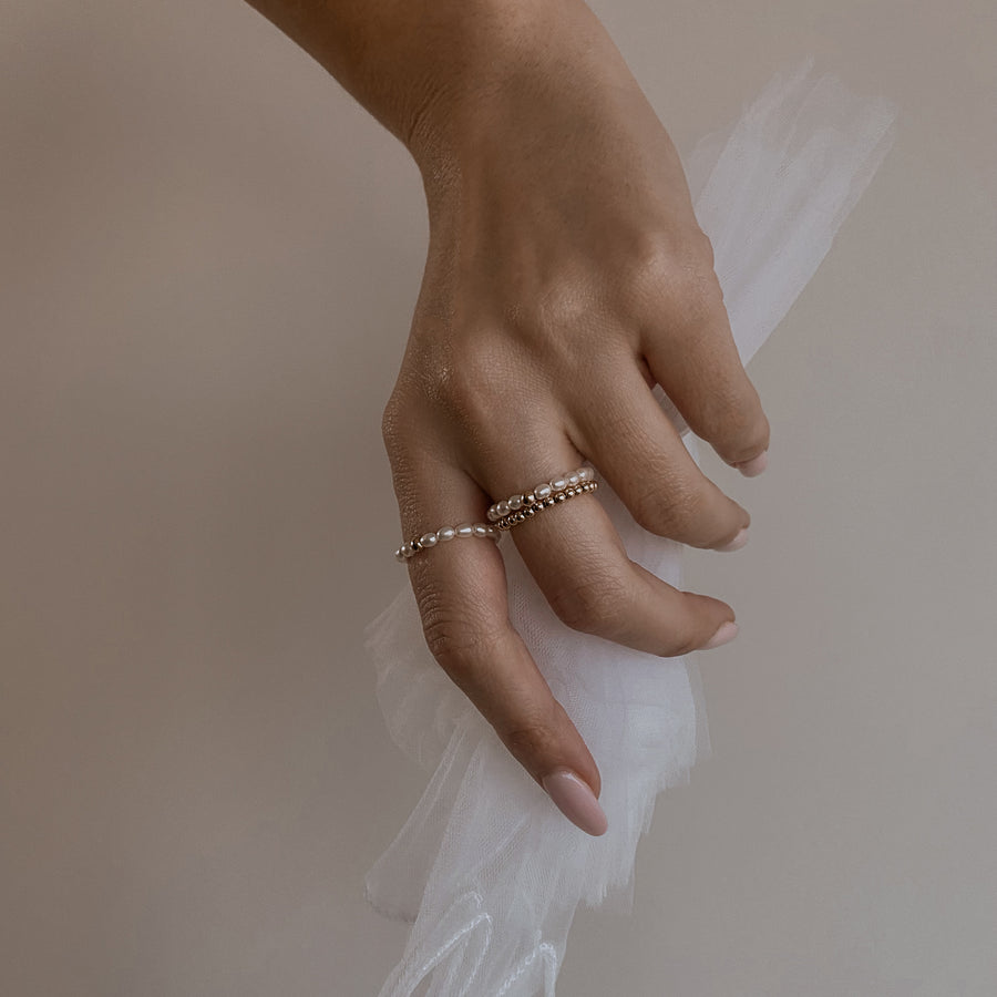 BEADS GOLD RING